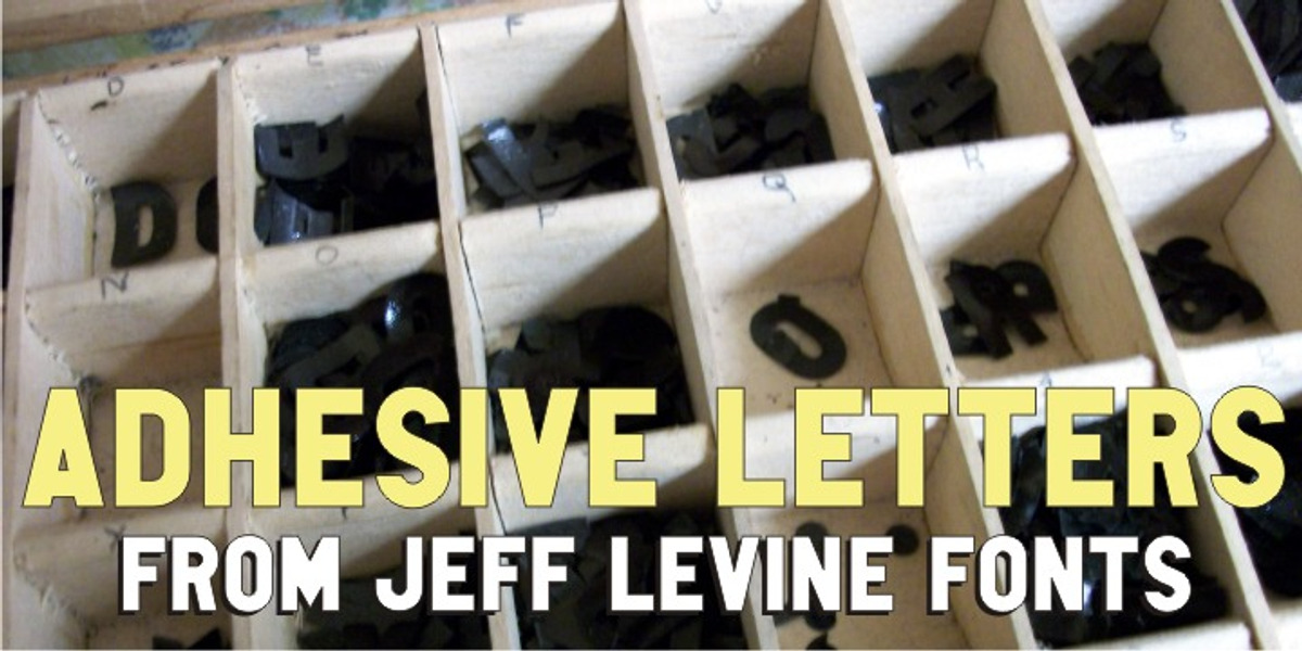 Adhesive Letters JNL, a Sans Serif Font by Jeff Levine Fonts