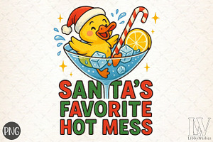 Santa's Hot Mess - Christmas Drink P, an Illustration by Libby Wishes
