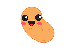 Potato Cute Kawaii Vector Character