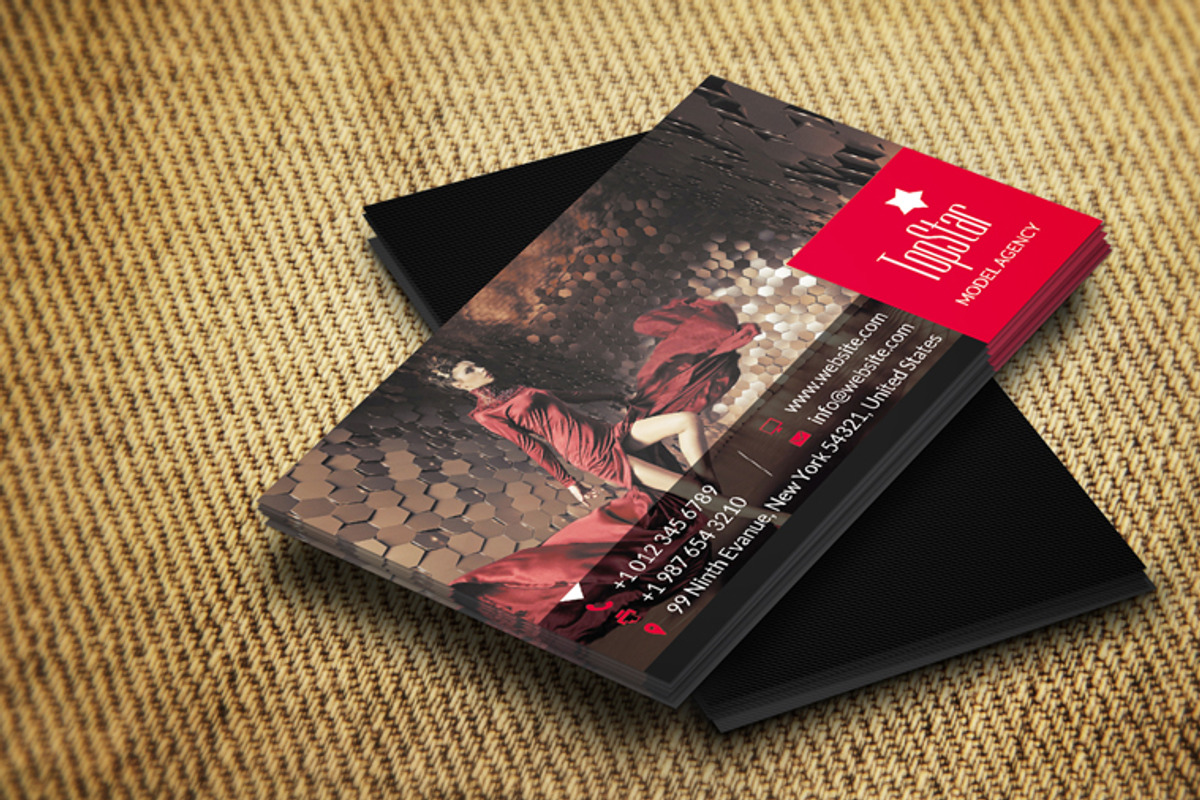 Fashion Model Agency Card CM054, a Business Card Template by annozio (Photo 3 of 4)