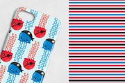PIRATE OCTOPUS Pattern collection, a Pattern Graphic by PrettyPatterns (Thumbnail 3 of 5)