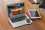 10 Mockups MacBook (pics+PSD), an iPhone Mockup by tydla (Thumbnail 11 of 12)