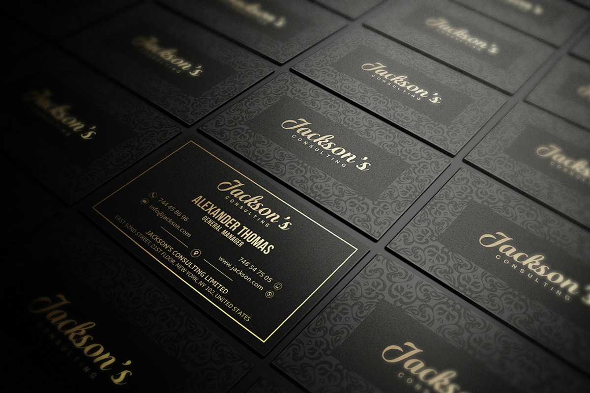 Gold And Black Business Card, a Business Card Template by Marvel (Photo 4 of 5)
