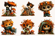 Whimsical Autumn Fall Cat Clipart, a Seasonal Illustration by Designworld (Thumbnail 5 of 8)