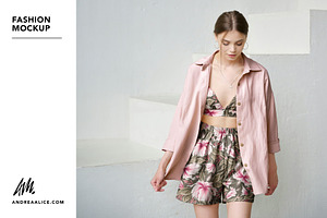 Women's Fashion Mockup Full Outfit, a Shirt Mockup by Andrea Muller
