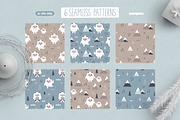 Yeti Clipart, Cards & Patterns, a Seasonal Illustration by Ejevyaka (Thumbnail 3 of 7)