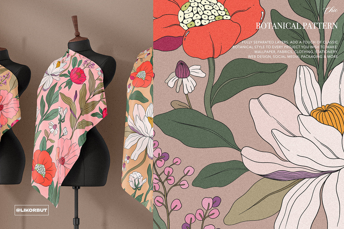 Chic Botanical Pattern and Graphics, a Pattern Graphic by likorbut (Photo 8 of 11)