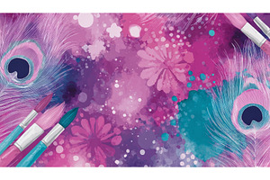 An assortment of paintbrushes, a Background Photo by ZinetroN