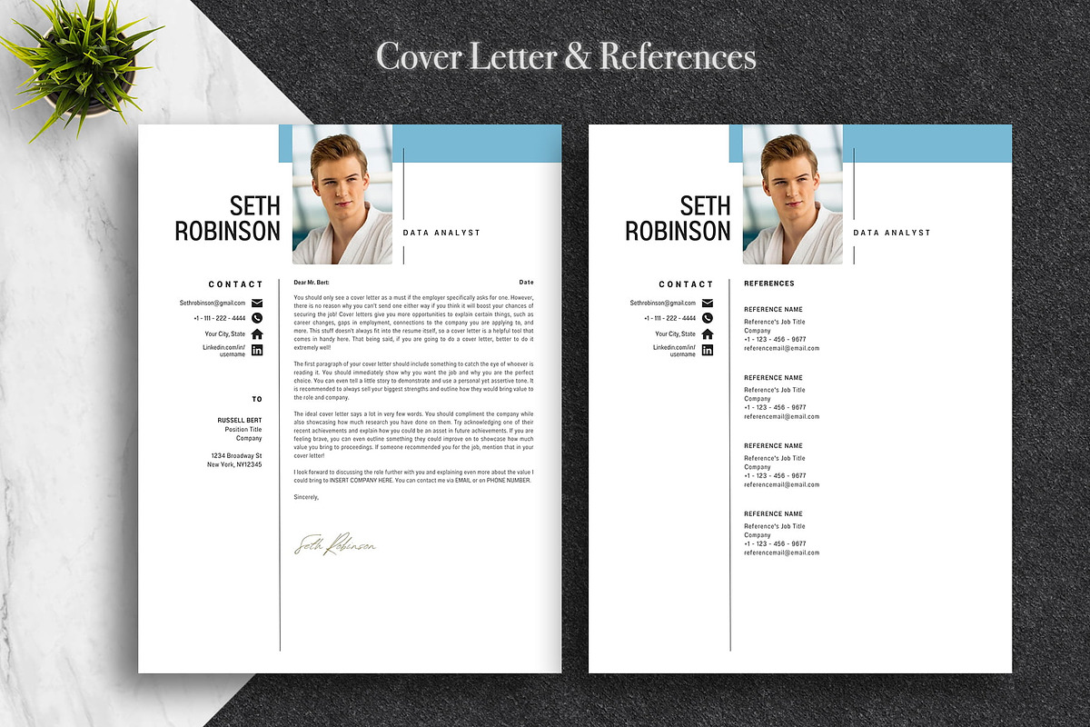 Modern Resume Template Pack | Canva, a Resume Template by Lux Resume (Photo 4 of 9)