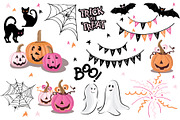 Cute Halloween Cliparts, an Illustration by ItsDianaDesign (Thumbnail 2 of 2)