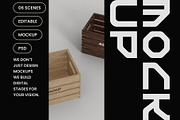Wooden Storage Crate Mockup, a Household Mockup by hiddemaru (Thumbnail 4 of 4)