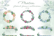 PROTEA watercolor flowers clipart, an Illustration by LenArt (Thumbnail 5 of 16)