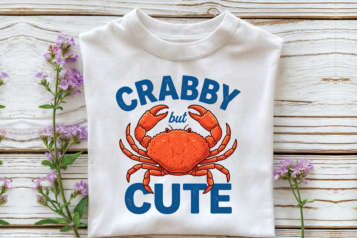 Crabby but Cute Beach Crab Summer, an Animal Illustration by CraftArtStudio (Photo 2 of 4)