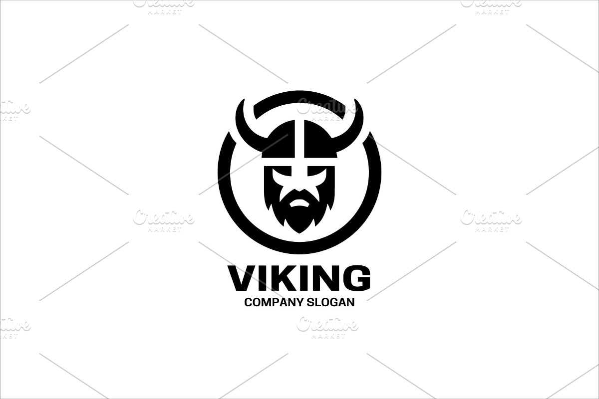 Viking Logo Design Vector Template, a Branding & Logo Template by Vectorium Studio