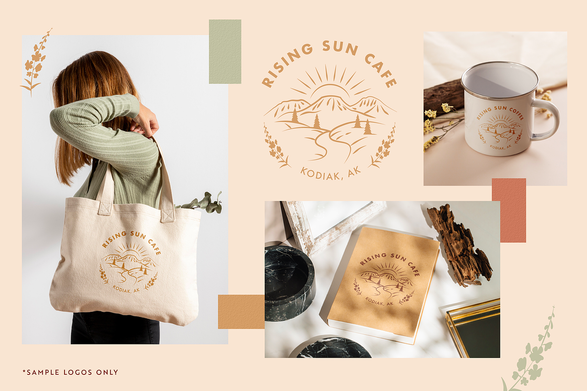 Outdoor Line Art Graphic Set, a Branding & Logo Template by Ellen Carty Design (Photo 3 of 12)