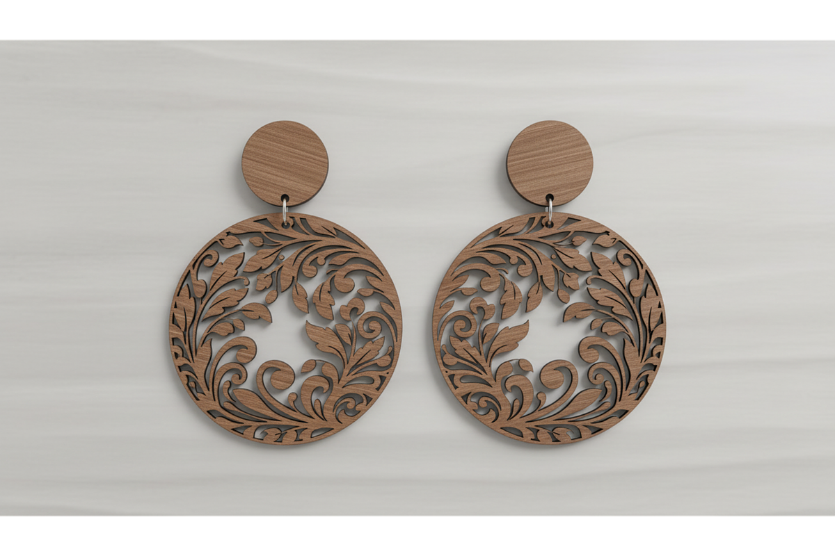 Elegant Floral Earring Set, a Graphic by musafir_fashion (Photo 5 of 11)