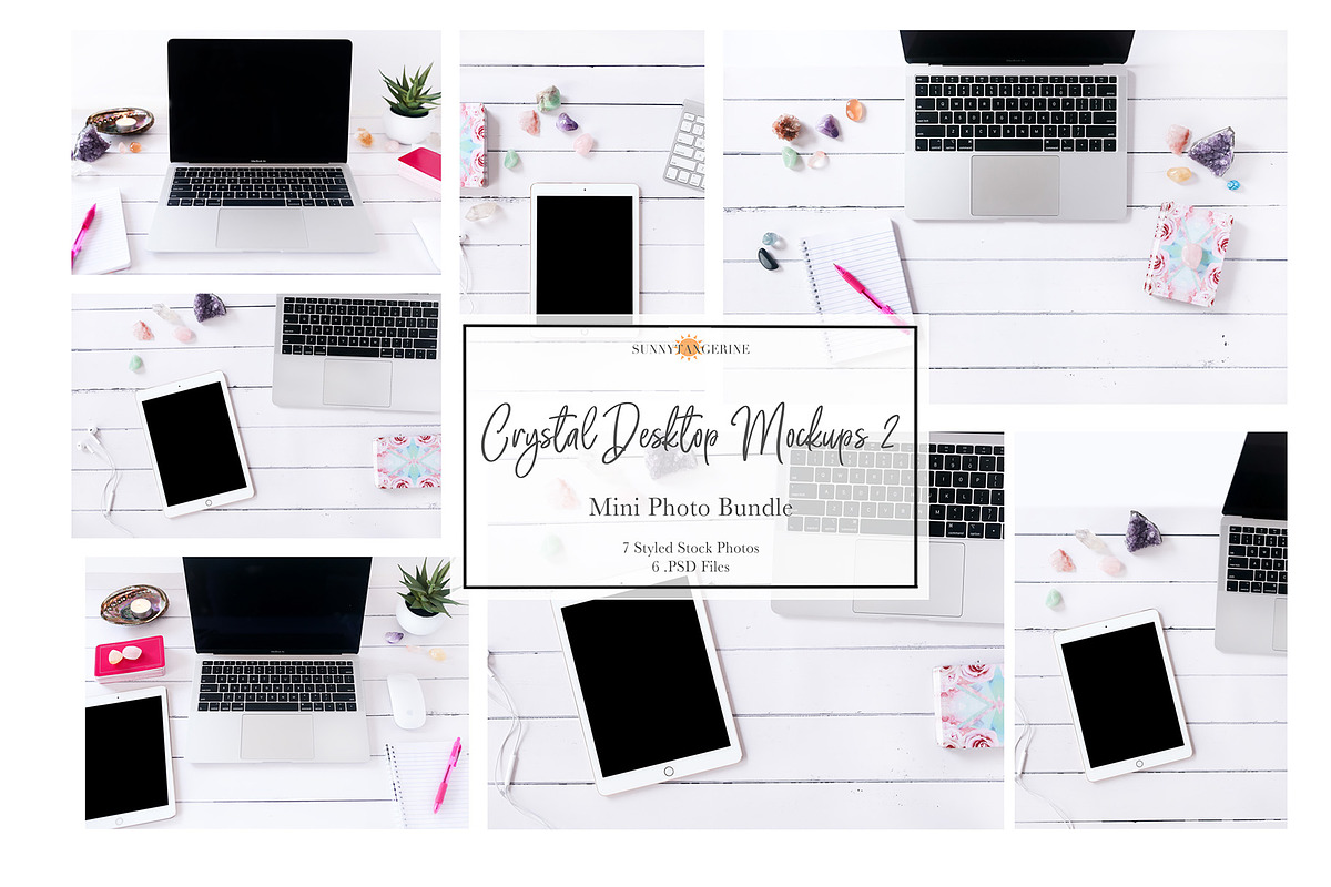 Crystal Desktop Mockups 2, an iPad Mockup by SunnyTangerine Stock (Photo 1 of 5)