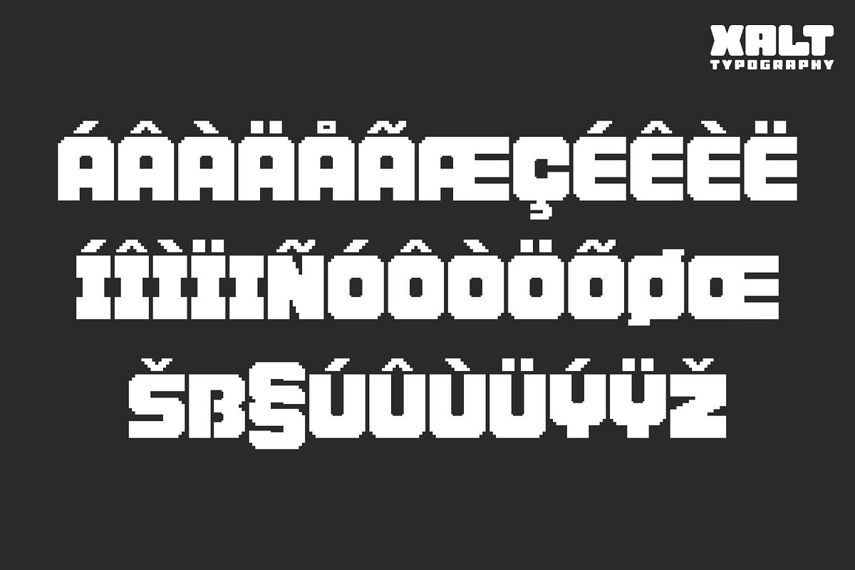 Pixel Hype – Bold Pixel Display Font, a Sans Serif Font by XALT Typography (Photo 5 of 6)