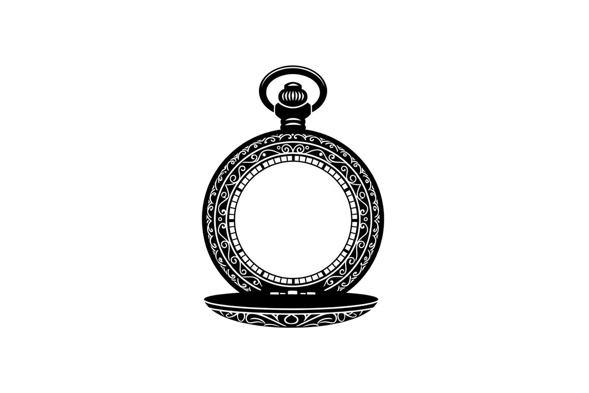 Vintage Pocket Watch SVG Bundle, an Illustration by yasushie (Photo 5 of 31)