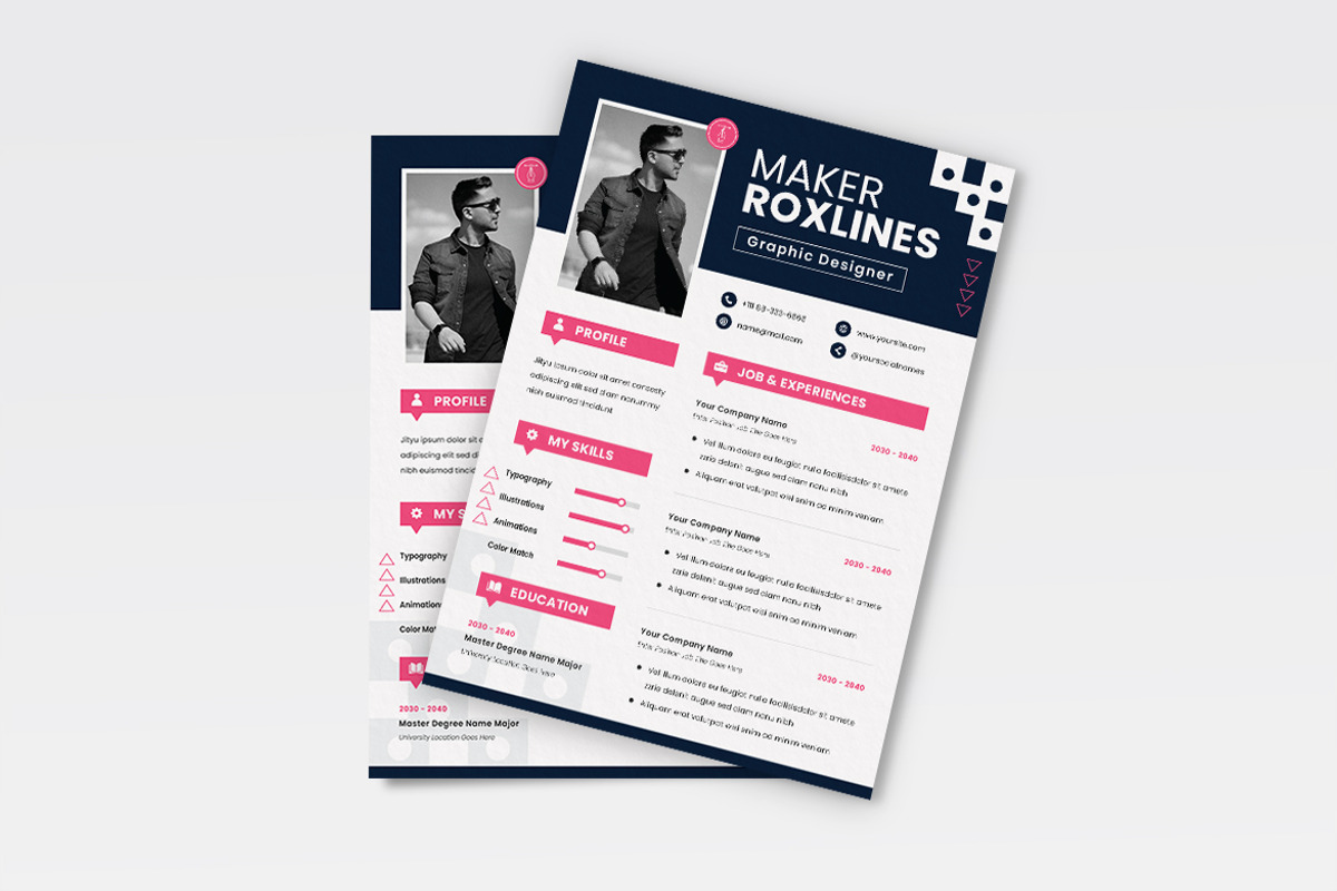 Business Resume CV, a Resume Template by dokudokunomi (Photo 3 of 4)