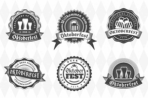 Set of Oktoberfest Badges