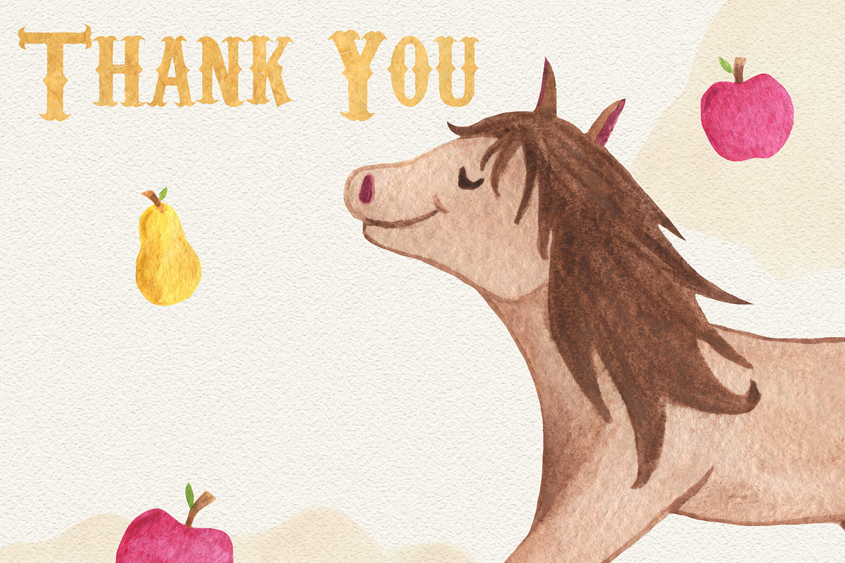 Farm Animals Watercolor Clipart, an Animal Illustration by LeMagiqueBoutique (Photo 8 of 8)