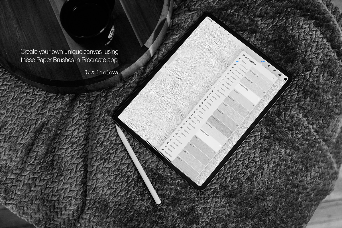 Paper Texture Brushes Procreate, a Brush Add-On by Les Frolova (Photo 9 of 10)