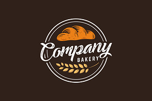 Bakery Vintage Emblem Logo