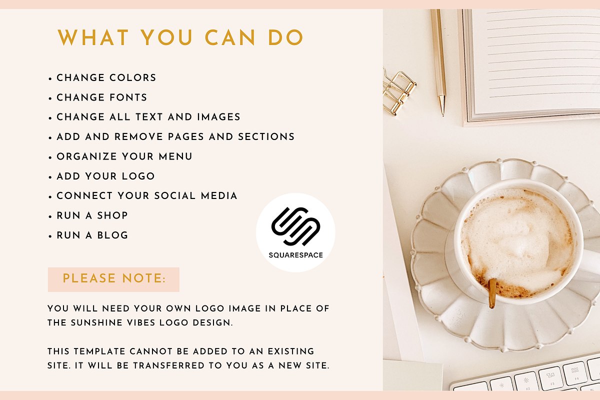 Squarespace Template Sunshine Vibes, a Squarespace Template by Design Pixie (Photo 7 of 8)