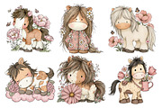Cute Pony Horse Clipart, an Animal Illustration by Creative Art (Thumbnail 6 of 7)