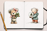 Whimsical Christmas Bear Clipart PNG, a Seasonal Illustration by Canvas Craft (Thumbnail 8 of 10)