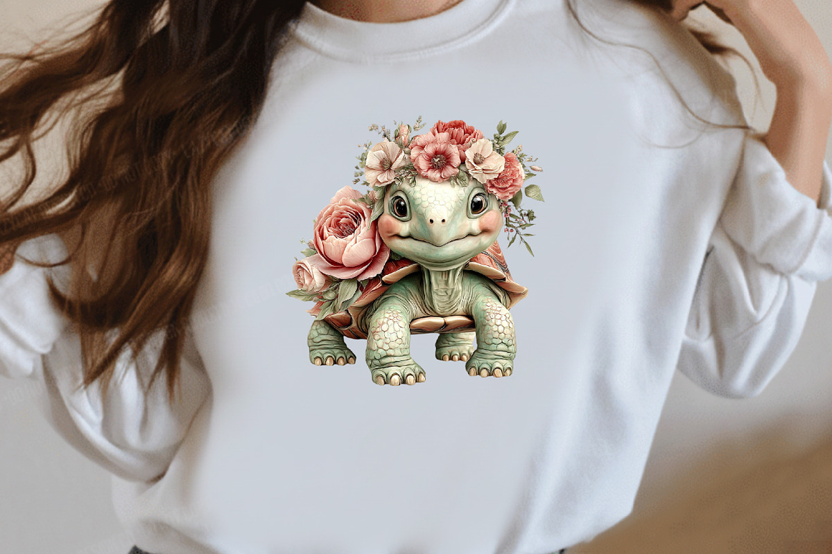 Whimsical Summer turtle Clipart, an Illustration by Designworld (Photo 7 of 8)