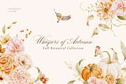Autumn Watercolor Florals & Pumpkins, a Seasonal Illustration by Altea Design Studio (Thumbnail 1 of 21)