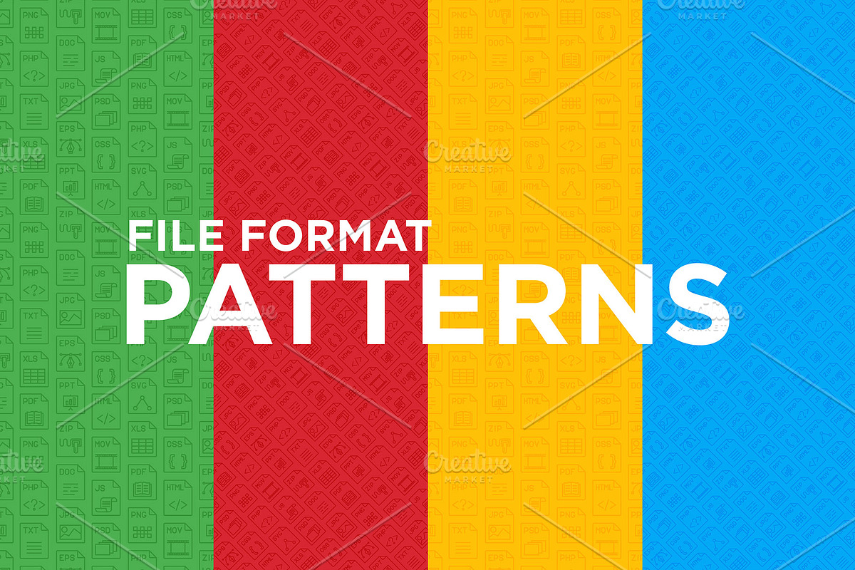 File Format Patterns Collection, a Pattern Graphic by Alex Blogoodf