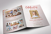 Floral Tabloid Funeral Program, a Brochure Template by Four C Graphic (Thumbnail 2 of 10)