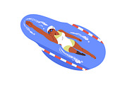 People in swimming pool set, banners, a Sport Illustration by PaperTrident (Thumbnail 4 of 11)