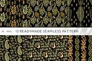 Vintage Golden Stamp Patterns, a Pattern Graphic by Design Unique (Thumbnail 8 of 12)