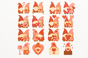 Valentine Gnome Clipart Set, a Seasonal Illustration by Nicolle's Colorful Art (Thumbnail 2 of 6)