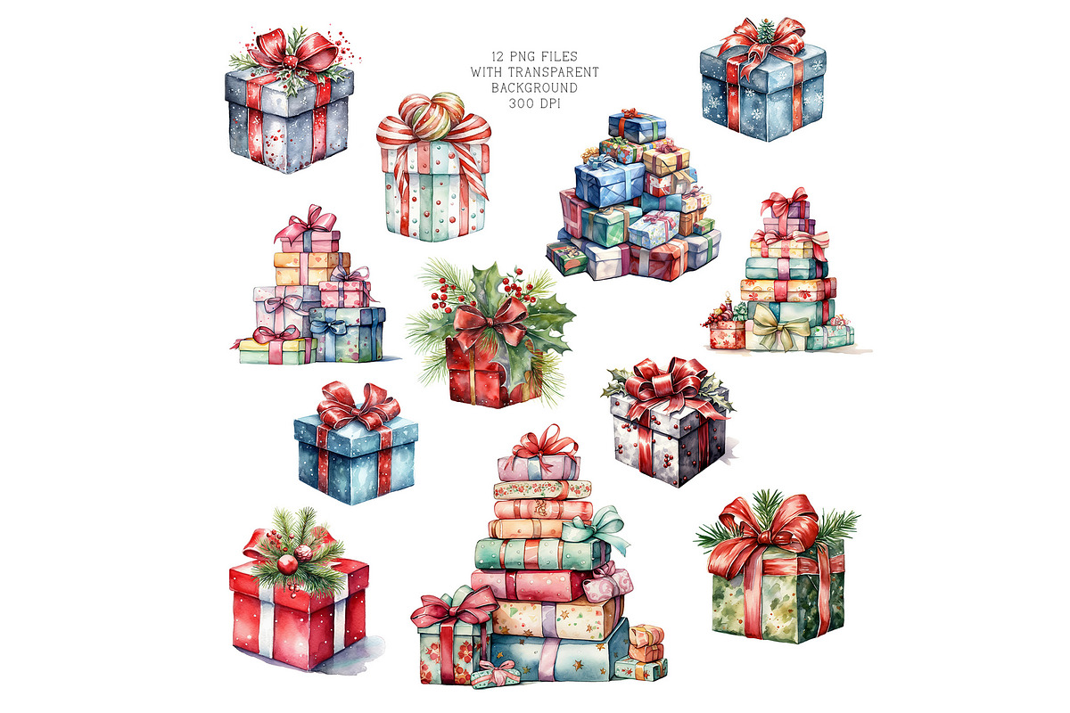 Christmas Bundle, a Seasonal Illustration by Vasmila (Photo 3 of 21)