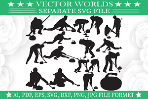 Curling Svg, Sport, Sports Svg, an Object Graphic by VectorWorlds