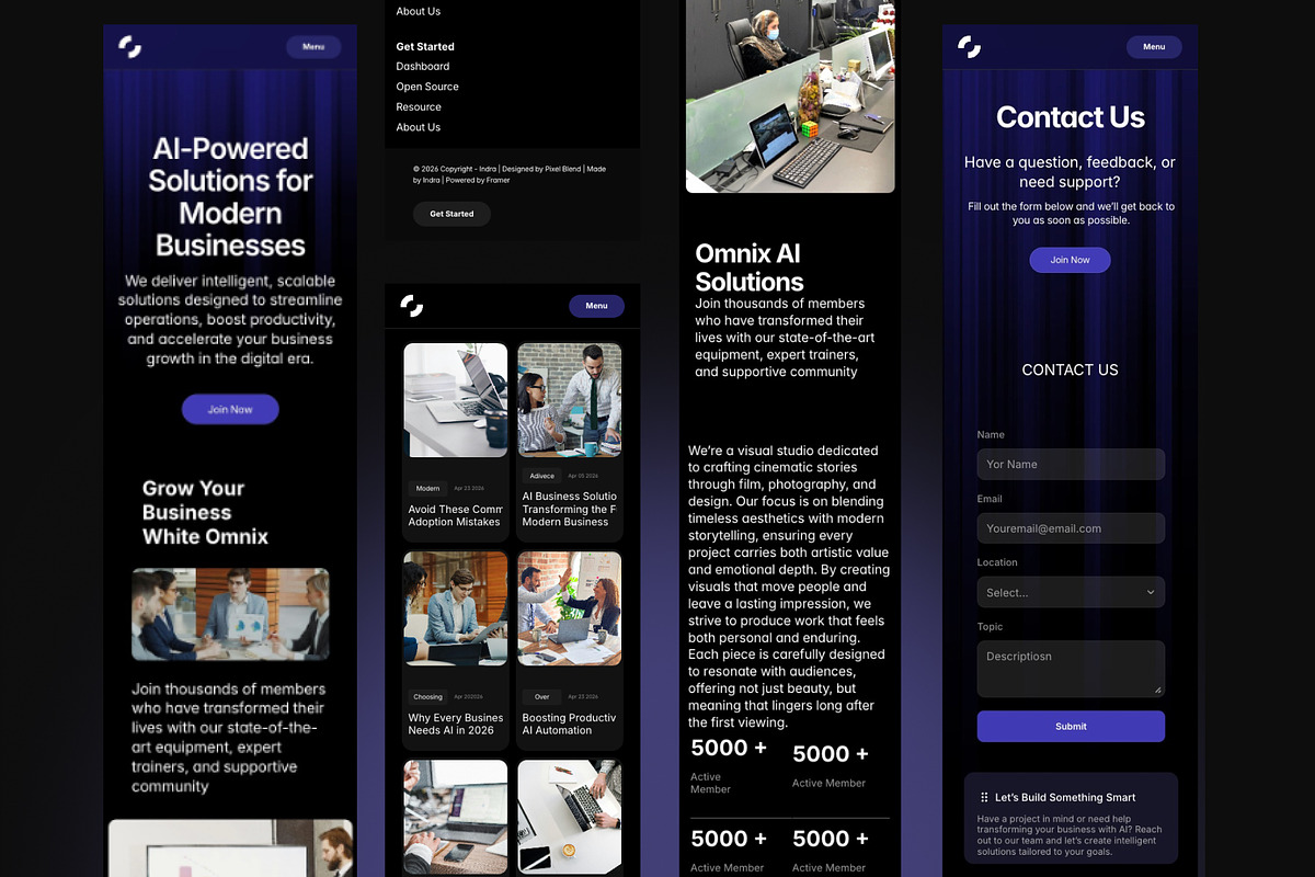 Ai Business Solutions figma template, a Landing Page Template by Pixel Blend (Photo 3 of 5)