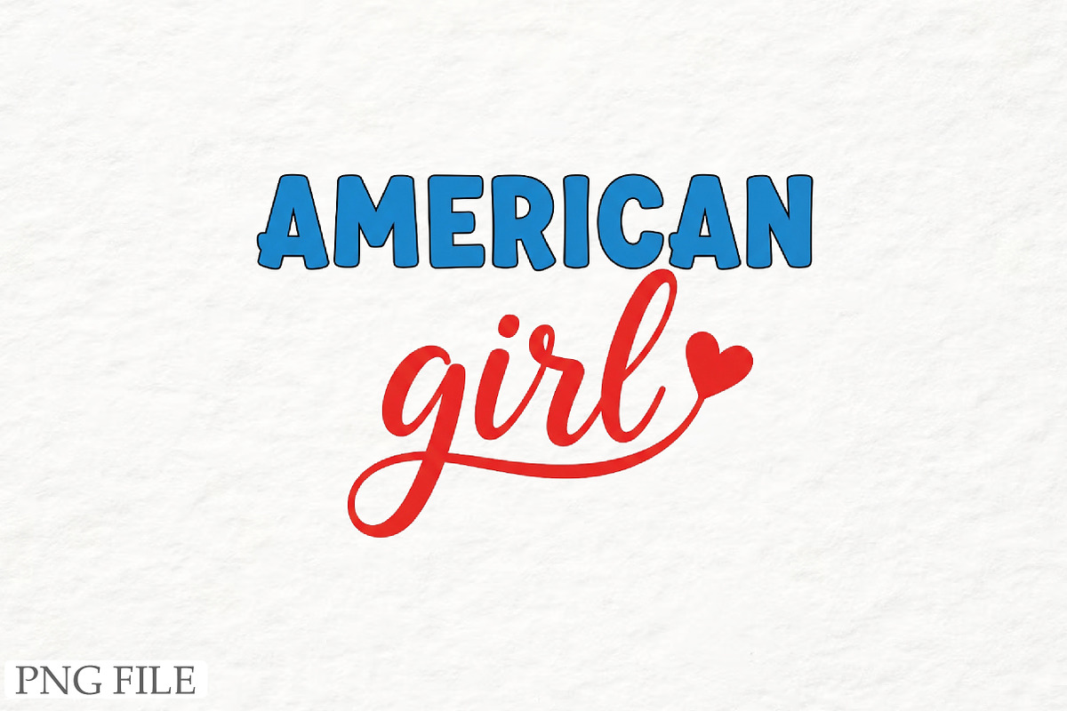 American Girl PNG, 4th of July Png, an Illustration by Watercolor design (Photo 1 of 3)