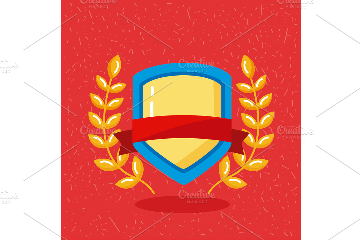 wreath and shield, an Object Illustration by studiogstock