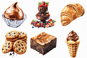 Watercolor Chocolate Heaven Clipart, an Illustration by Craft Nest (Thumbnail 4 of 6)