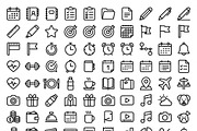 39 Digital Planner Outline Icons, an Outline Icon by adenpinkstore (Thumbnail 2 of 7)