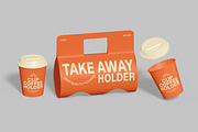 Take Away Holder Mockup, a Cups & Container Mockup by Unerispace (Thumbnail 2 of 5)