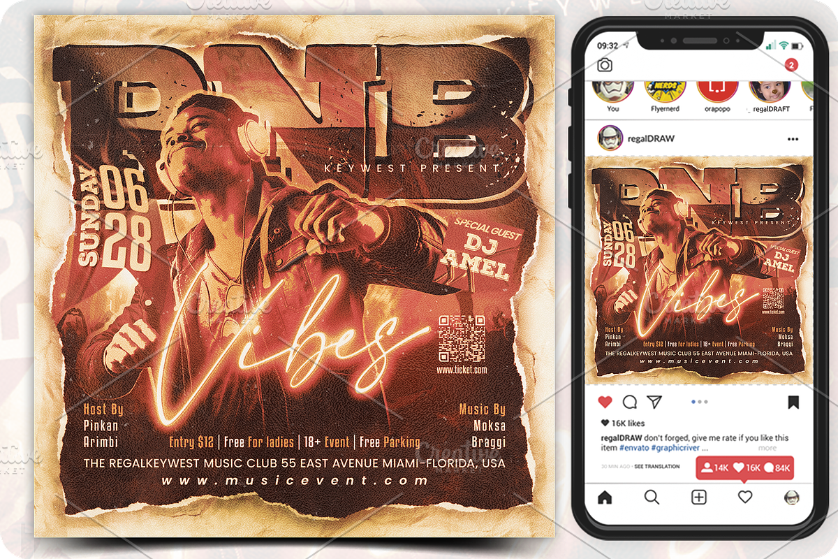 RNB Music Flyer, a Flyer Template by regalDRAW (Photo 2 of 4)