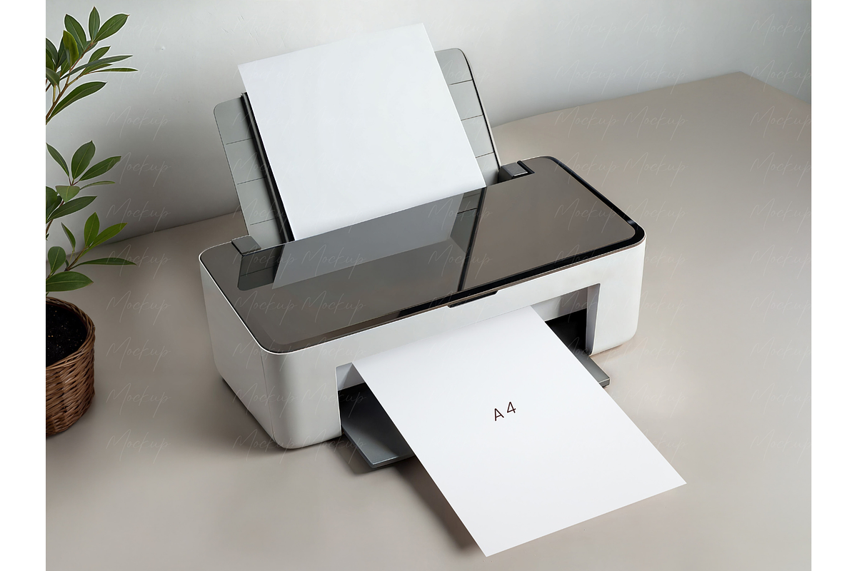 Minimalist Printer Paper Mockup, a Product Mockup by TatiMockup (Photo 2 of 5)