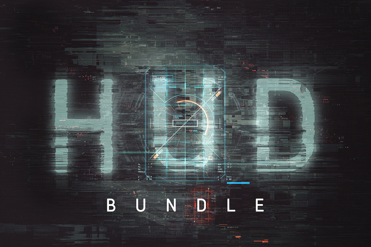 HUD BUNDLE - interface elements, a Technology Illustration by TITO (Photo 1 of 13)
