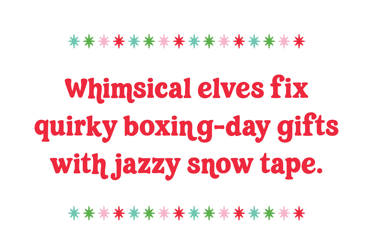 Christmas Cheer Retro Font, a Slab Serif Font by Miss Tiina (Photo 4 of 5)